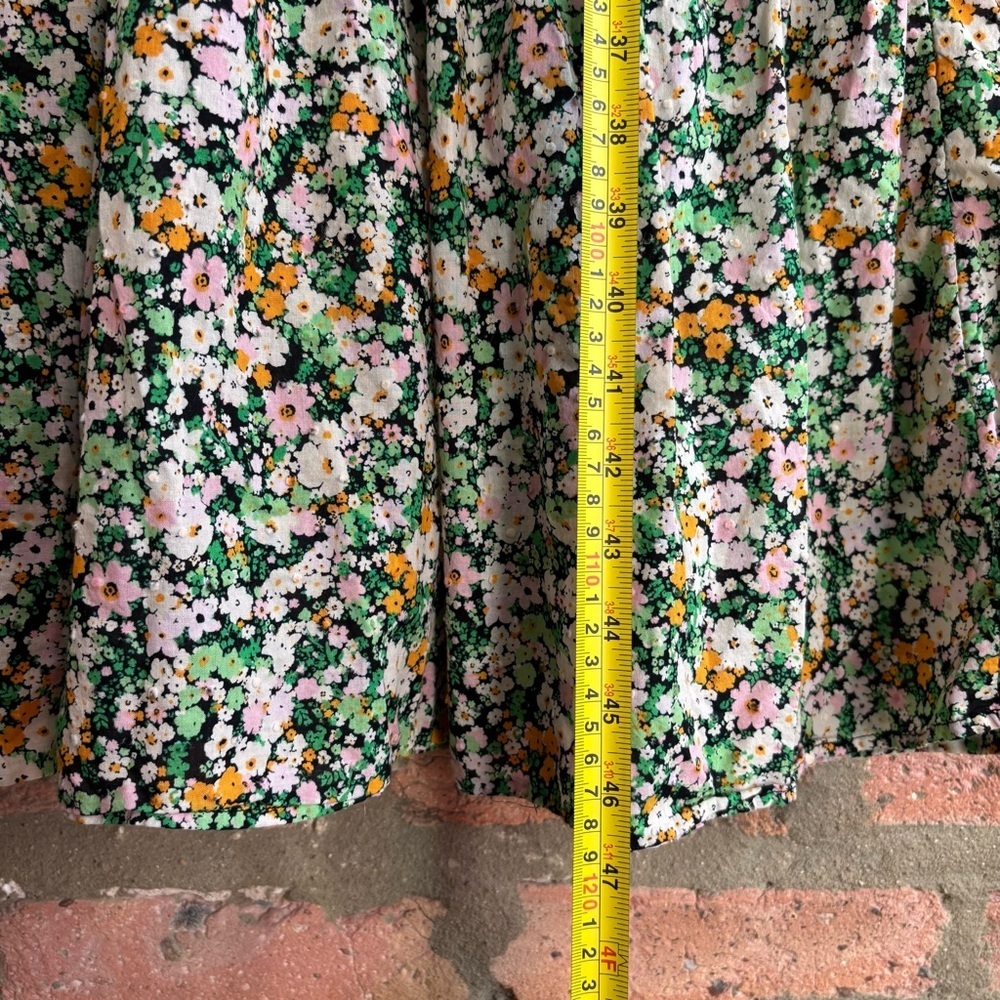 Floral Tiered Maxi Dress - Green & Pink - Picture 3 of 6